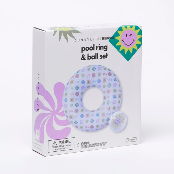 Pool Ring & Ball Set - SMILEY World