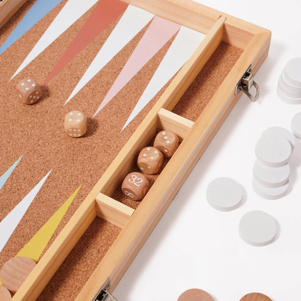 Wooden Backgammon - Majorelle