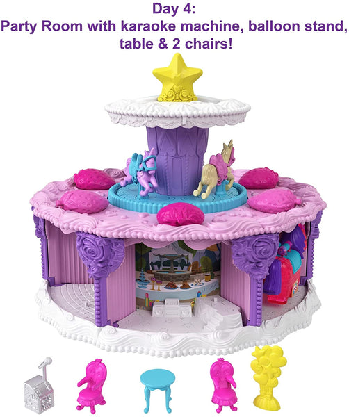 Polly Pocket - Pastel de cumpleaños (7 áreas de juego, 25 sorpresas)