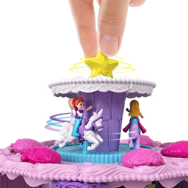 Polly Pocket - Pastel de cumpleaños (7 áreas de juego, 25 sorpresas)