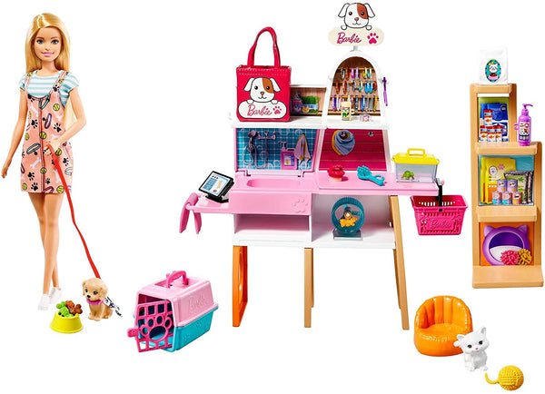 Barbie - Set de juego de tienda de mascotas