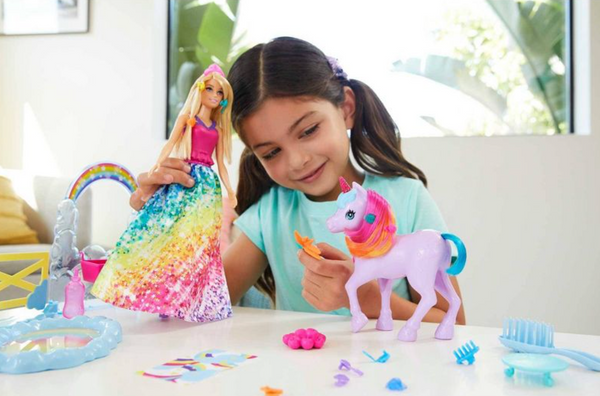 Barbie - Rainbow Potty Unicorn Playset